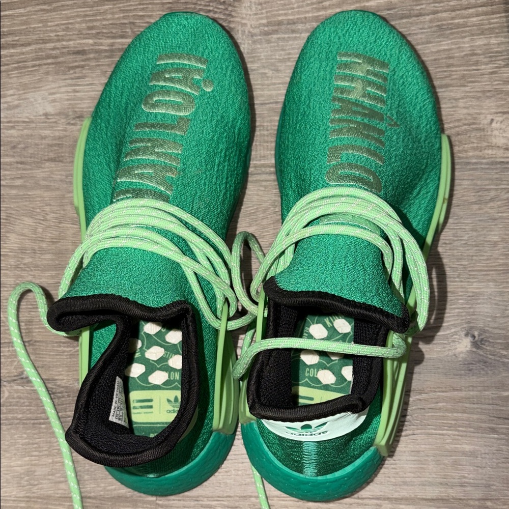 Adidas Green and Black Sneakers